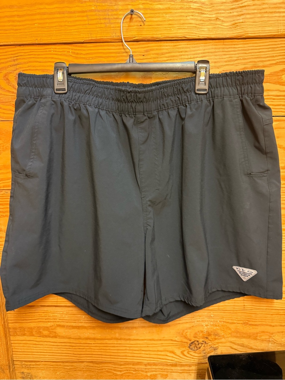 3 PAIR Men's Black Athletic Shorts with Elastic Waistband and Patch Detail